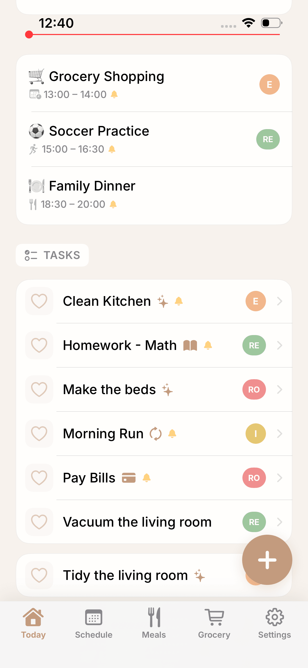 Your chores, automatically created